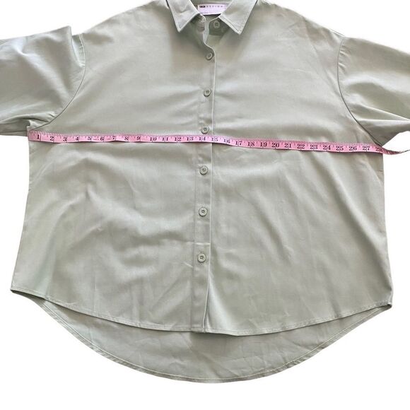 NWOT ASOS | Oversized Boxy Button Down Shirt 100% Cotton, Size 2 - Picture 3 of 7